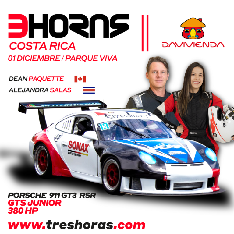 Las 3 Horas de Costa Rica -  Davivienda tendrá por primera vez a una mujer en la pista